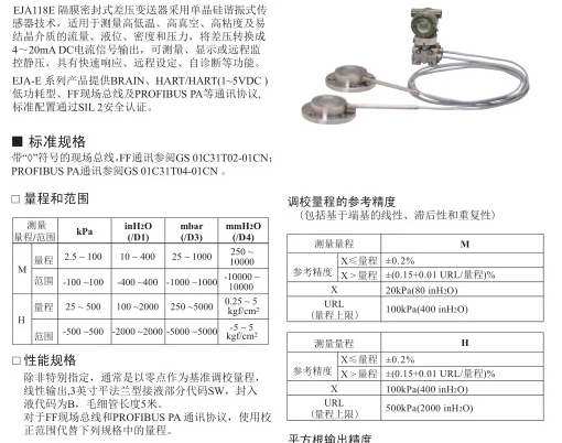 橫河川儀EJA118E樱桃视频大全免费高清版適用範圍？如何選擇類型？